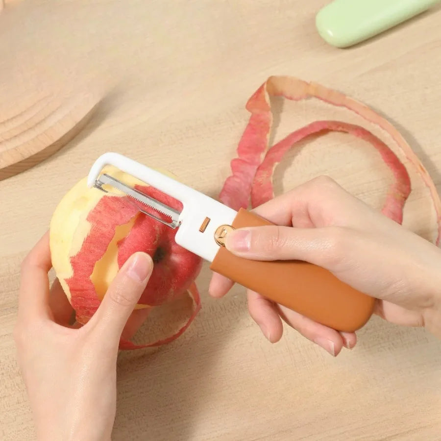 2-in-1 Ceramic  Peeler & Knife With Safety Cover