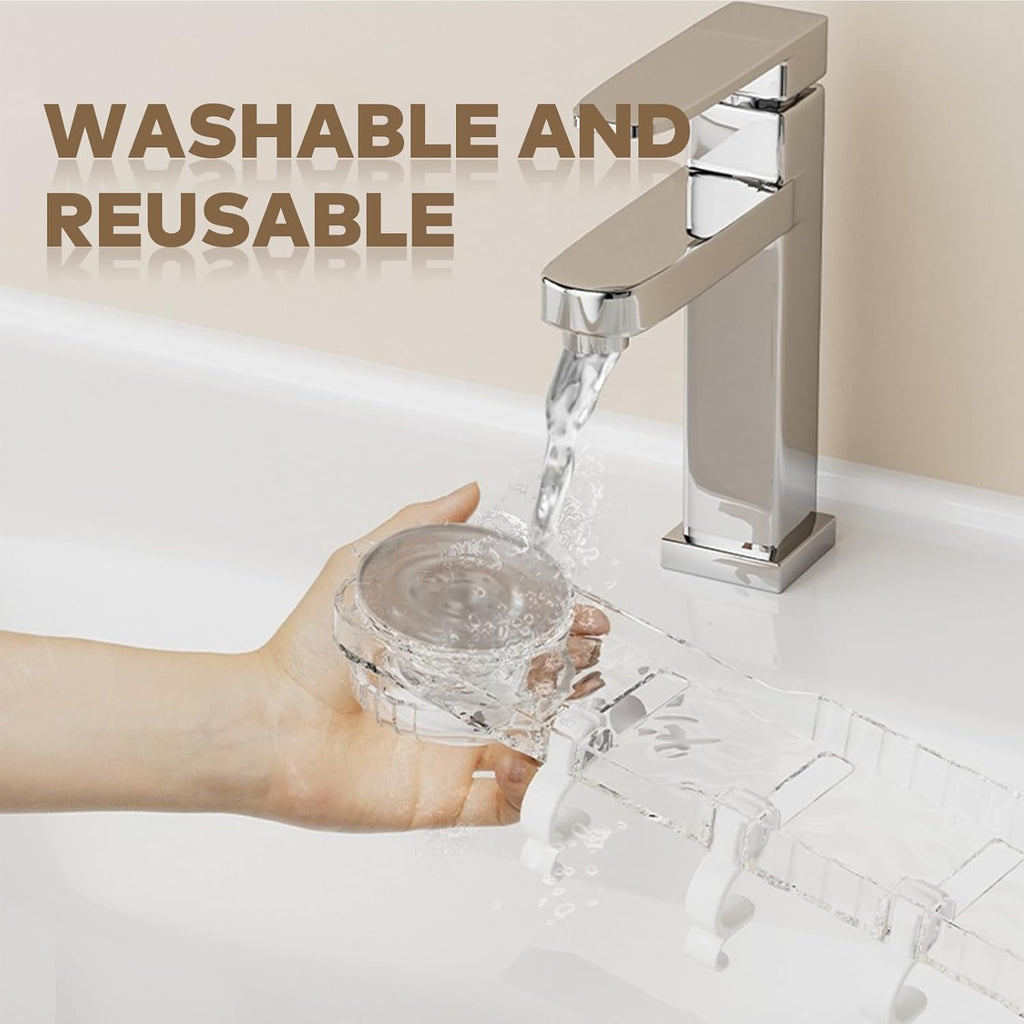 No Drill Heavy-Duty Wall-Mounted Suction  Rack / Kitchen & Bathroom Organizer