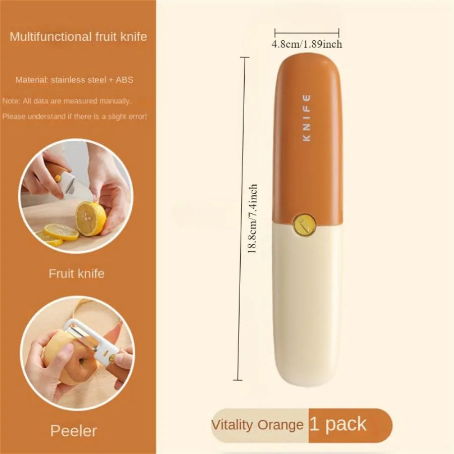 2-in-1 Ceramic  Peeler & Knife With Safety Cover