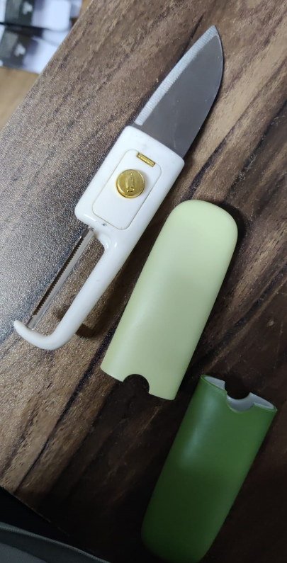 2-in-1 Ceramic  Peeler & Knife With Safety Cover