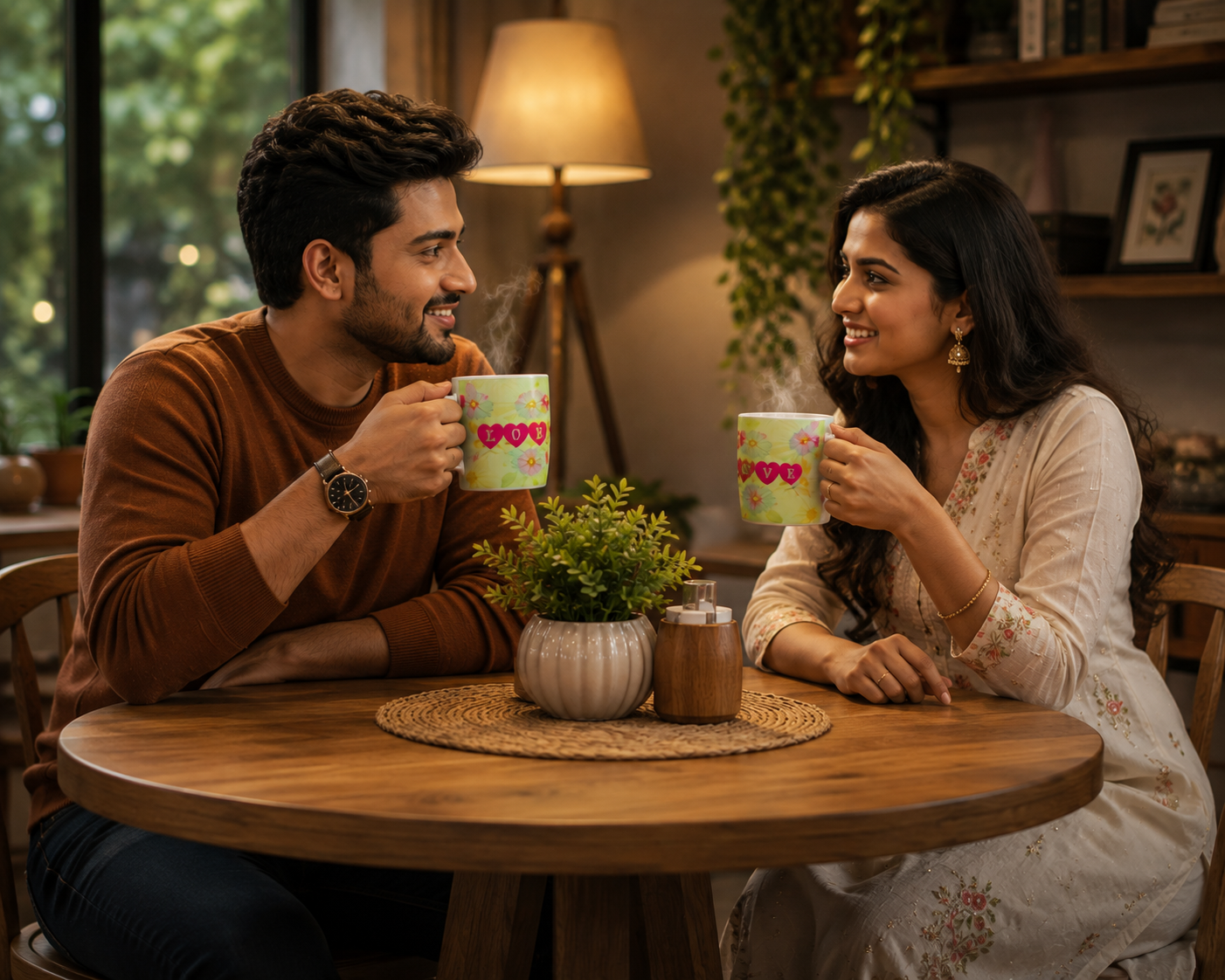 White Coffee Mug With Beautiful Love design